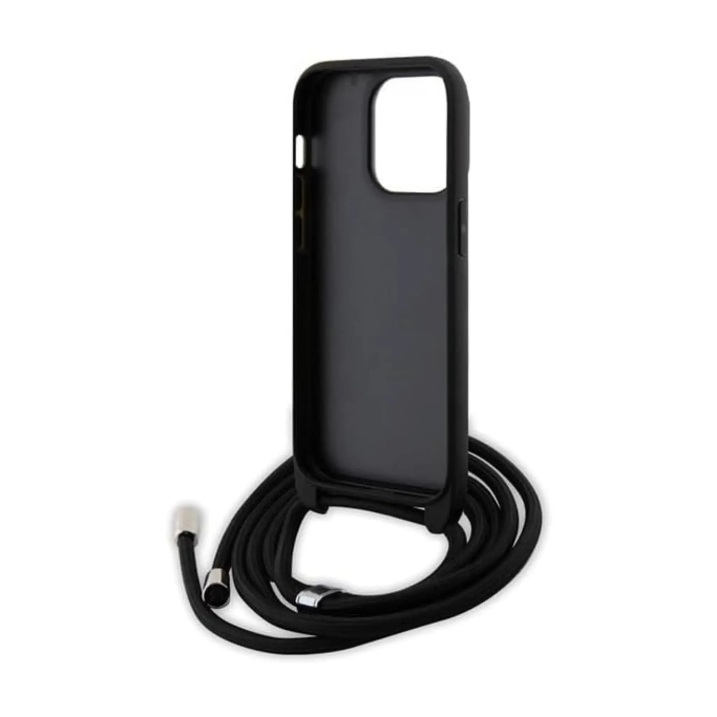 Karl Lagerfeld Crossbody Saffiano Metal Pin Karl & Choupette Hardcase KLHCP14LSAKCPSK, Schwarz - iPhone 14 Pro