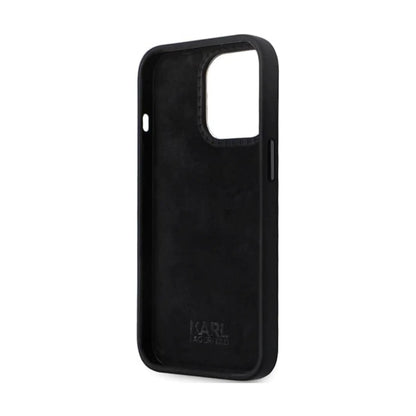 Karl Lagerfeld Hülle KLHCP14XSMHCNPK Silikon Metallstift Schwarz – iPhone 14 Pro Max