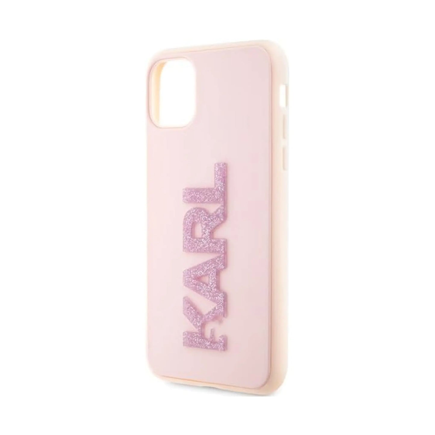 Karl Lagerfeld Hülle KLHCN613DMBKCP 3D Glitzerlogo Rosa – iPhone 11/XR