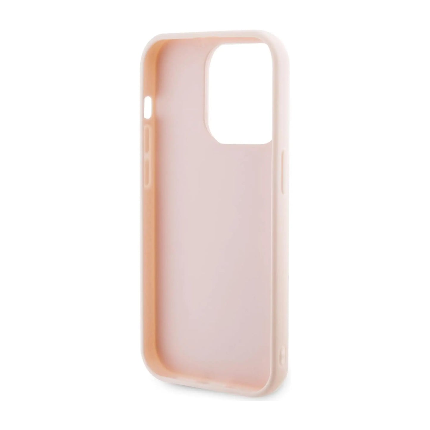 Karl Lagerfeld Hülle 3D-Gummi-Glitzer-Logo Pink – iPhone 15 Pro