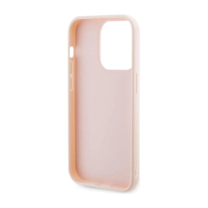 Karl Lagerfeld Hülle 3D-Gummi-Glitzer-Logo Pink – iPhone 15 Pro