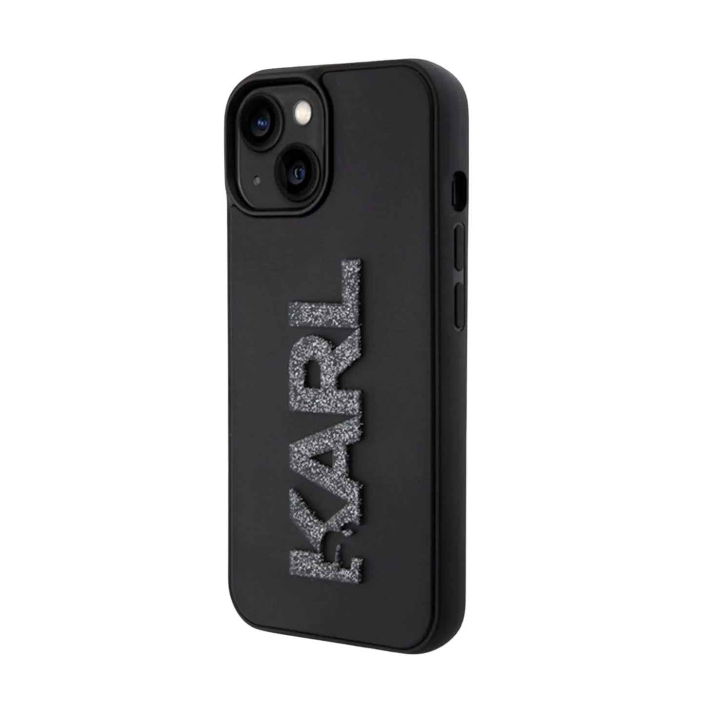 Karl Lagerfeld 3D Logo Glitter Backcover Case, Schwarz - iPhone 15 Plus / 14 Plus