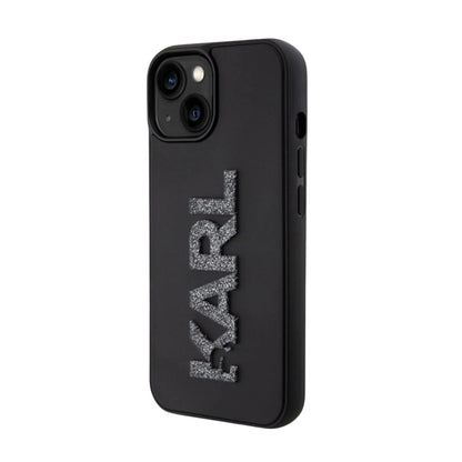 Karl Lagerfeld 3D Logo Glitter Backcover Case, Schwarz - iPhone 15 Plus / 14 Plus