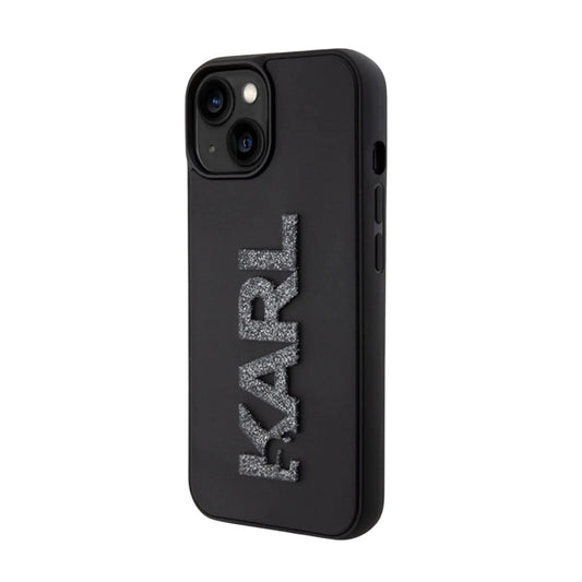 Karl Lagerfeld 3D Logo Glitter Backcover Case, Schwarz - iPhone 15 Plus / 14 Plus