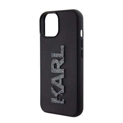 Karl Lagerfeld 3D Logo Glitter Backcover Case, Schwarz - iPhone 15 Plus / 14 Plus