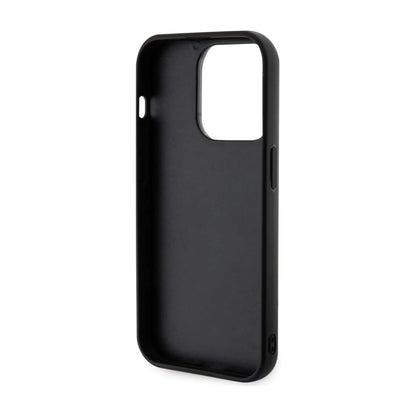 Karl Lagerfeld 3D Rubber Glitter Logo Case, Schwarz - iPhone 15 Pro