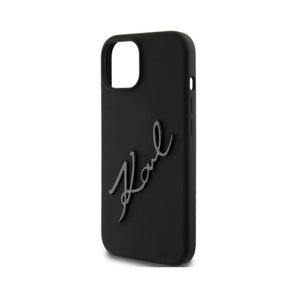 Karl Lagerfeld Karl Script Logo Backcover Case, Schwarz - iPhone 15