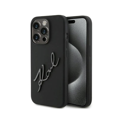 Karl Lagerfeld Karl Script Backcover Case, Schwarz - iPhone 15 Pro Max
