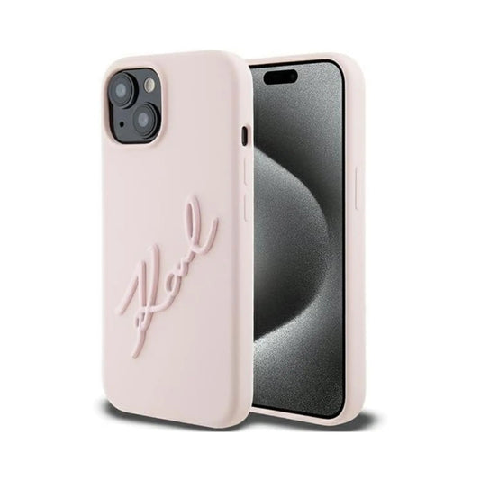 Karl Lagerfeld Hülle Back Cover Karl Script Pink – iPhone 15