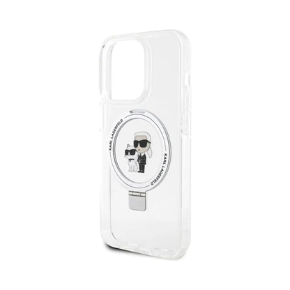 Karl Lagerfeld Ring Stand Karl & Choupette MagSafe Case, Weiß - iPhone 13 Pro / 13