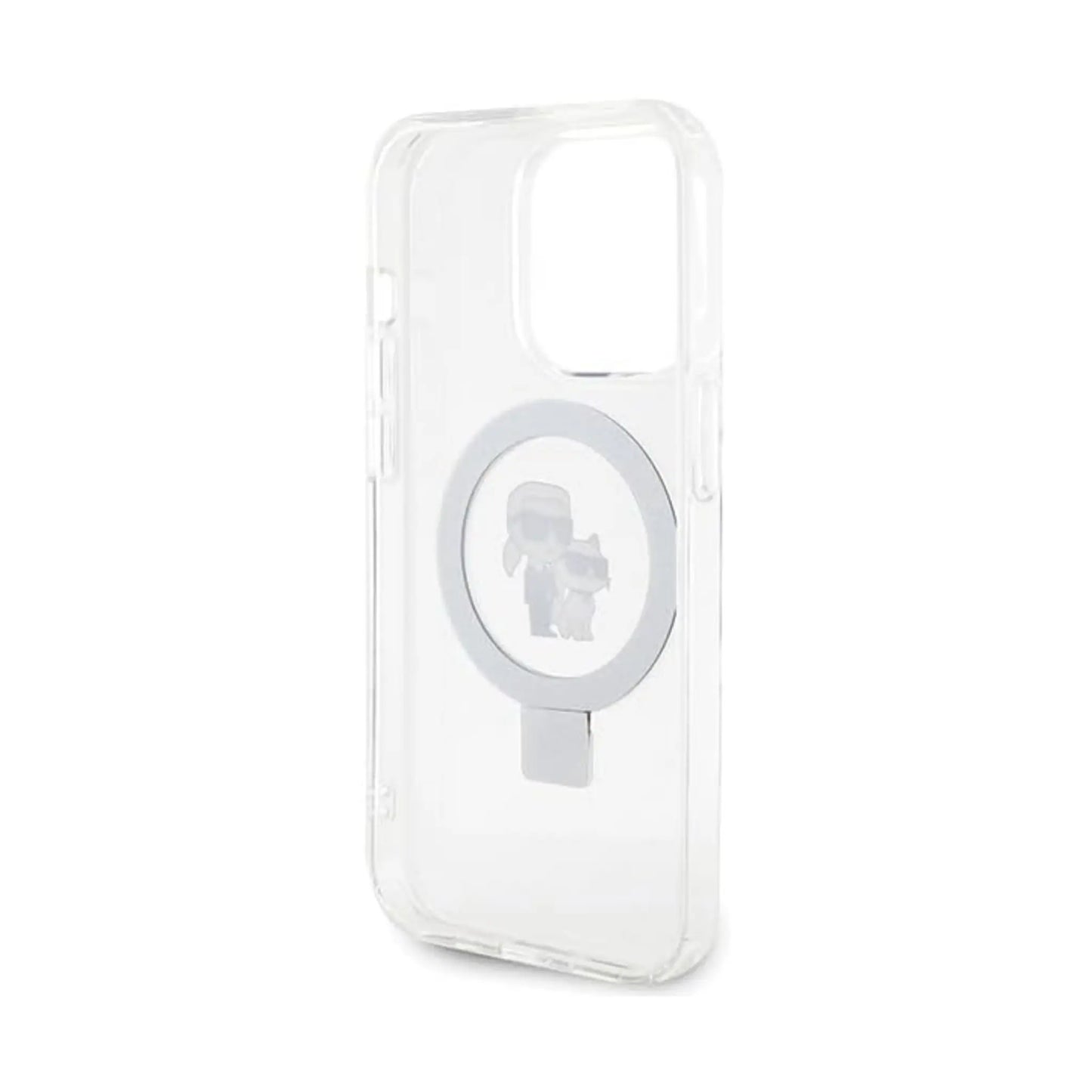 Karl Lagerfeld Ring Stand Karl & Choupette MagSafe Case, Weiß - iPhone 13 Pro / 13