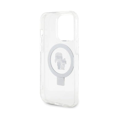 Karl Lagerfeld Ring Stand Karl & Choupette MagSafe Case, Weiß - iPhone 13 Pro / 13