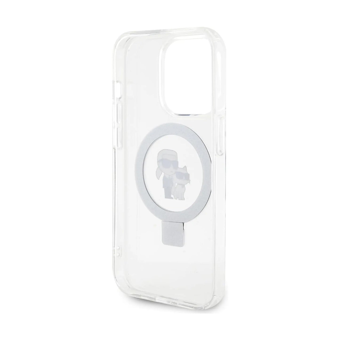 Karl Lagerfeld Hülle KLHMP15XHMRSKCH Ring Stand Karl & Choupette MagSafe Transparent – iPhone 15 Pro Max