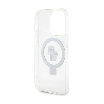 Karl Lagerfeld Hülle KLHMP15XHMRSKCH Ring Stand Karl & Choupette MagSafe Transparent – iPhone 15 Pro Max