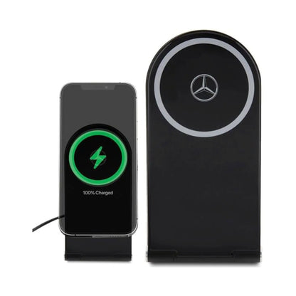 Mercedes Ladegerät Silver Stars MagSafe 2-in-1 15W Schwarz