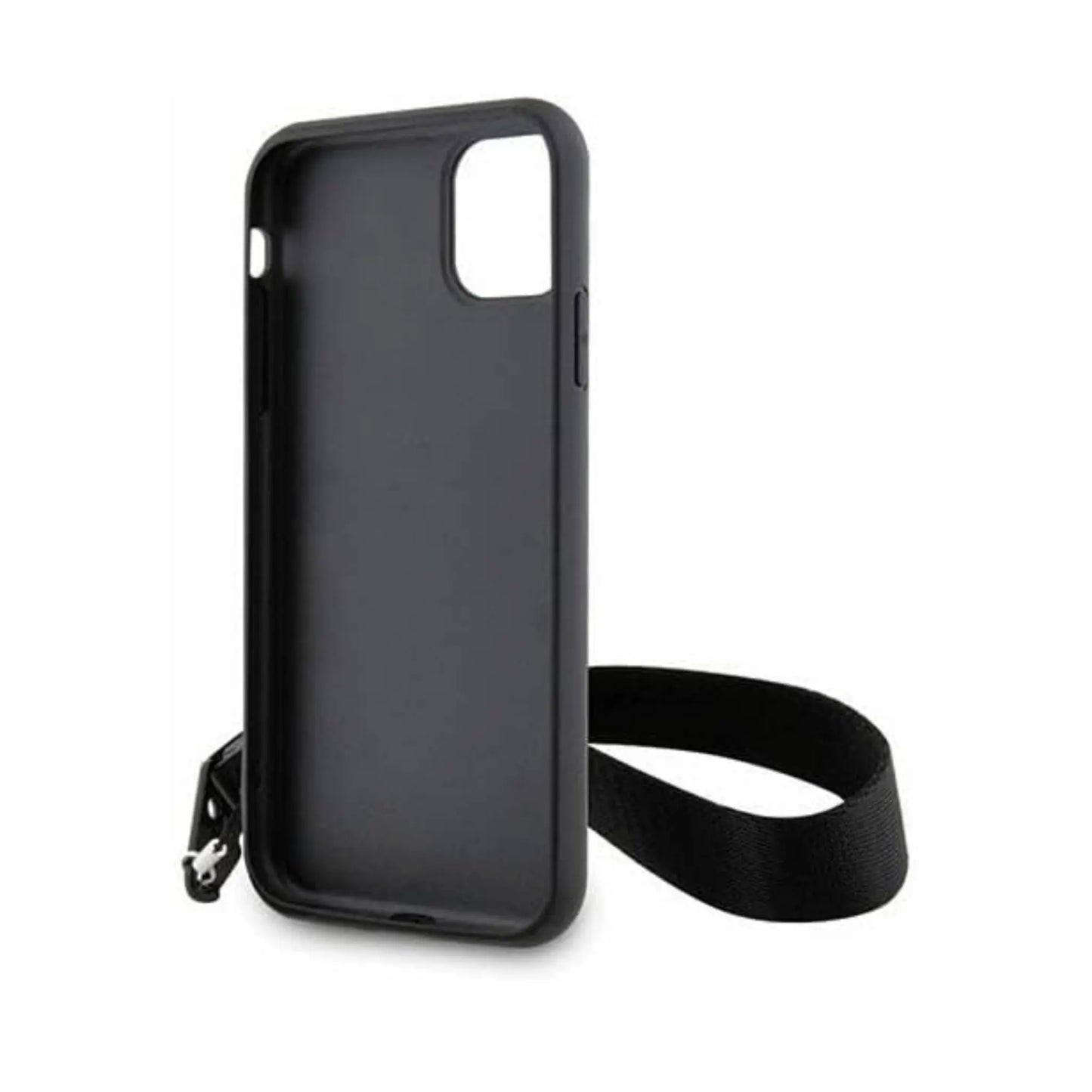 Karl Lagerfeld Hülle Monogram Losange Saffiano Lanyard Schwarz – iPhone 11