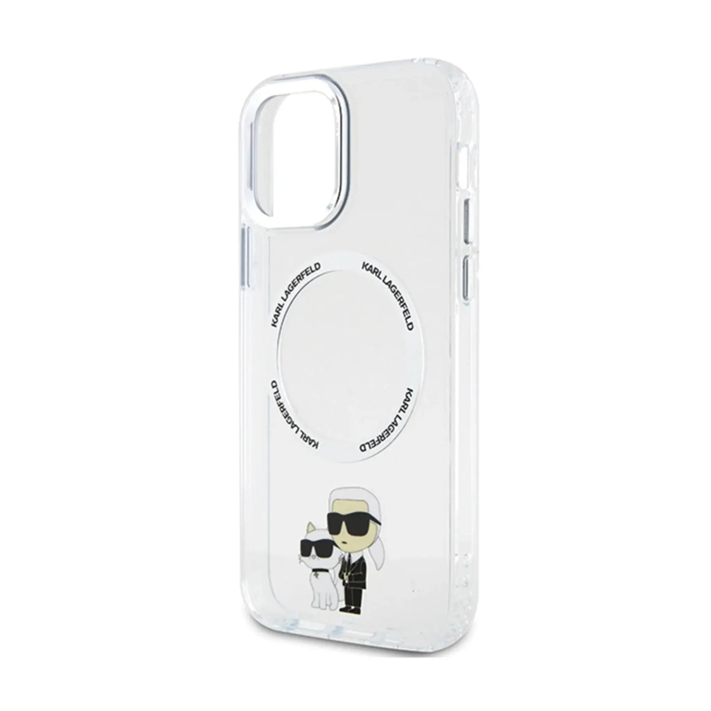 Karl Lagerfeld Hülle KLHMP12MHNKCIT Karl & Choupette MagSafe Transparent – iPhone 12/12 Pro
