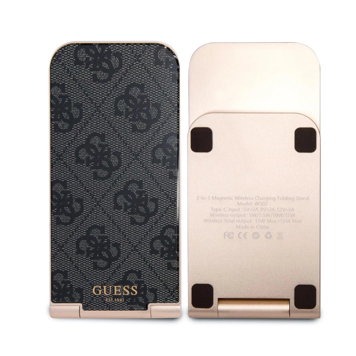 Guess Magnetic Desk Charger 4G Muster - Schwarz