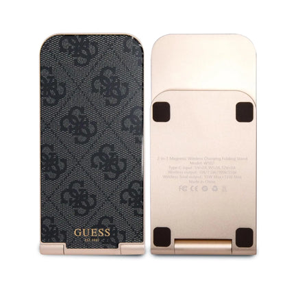 Guess Magnetic Desk Charger 4G Muster - Schwarz