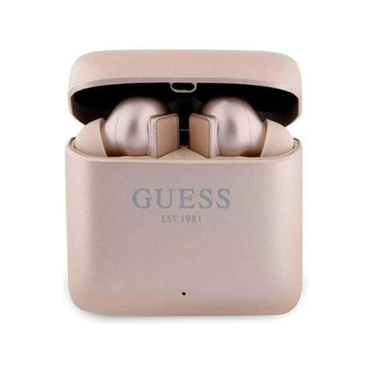 Guess GUTWSSU20ALEGP Bluetooth TWS Kopfhörer mit Dockingstation – Rosa Gold