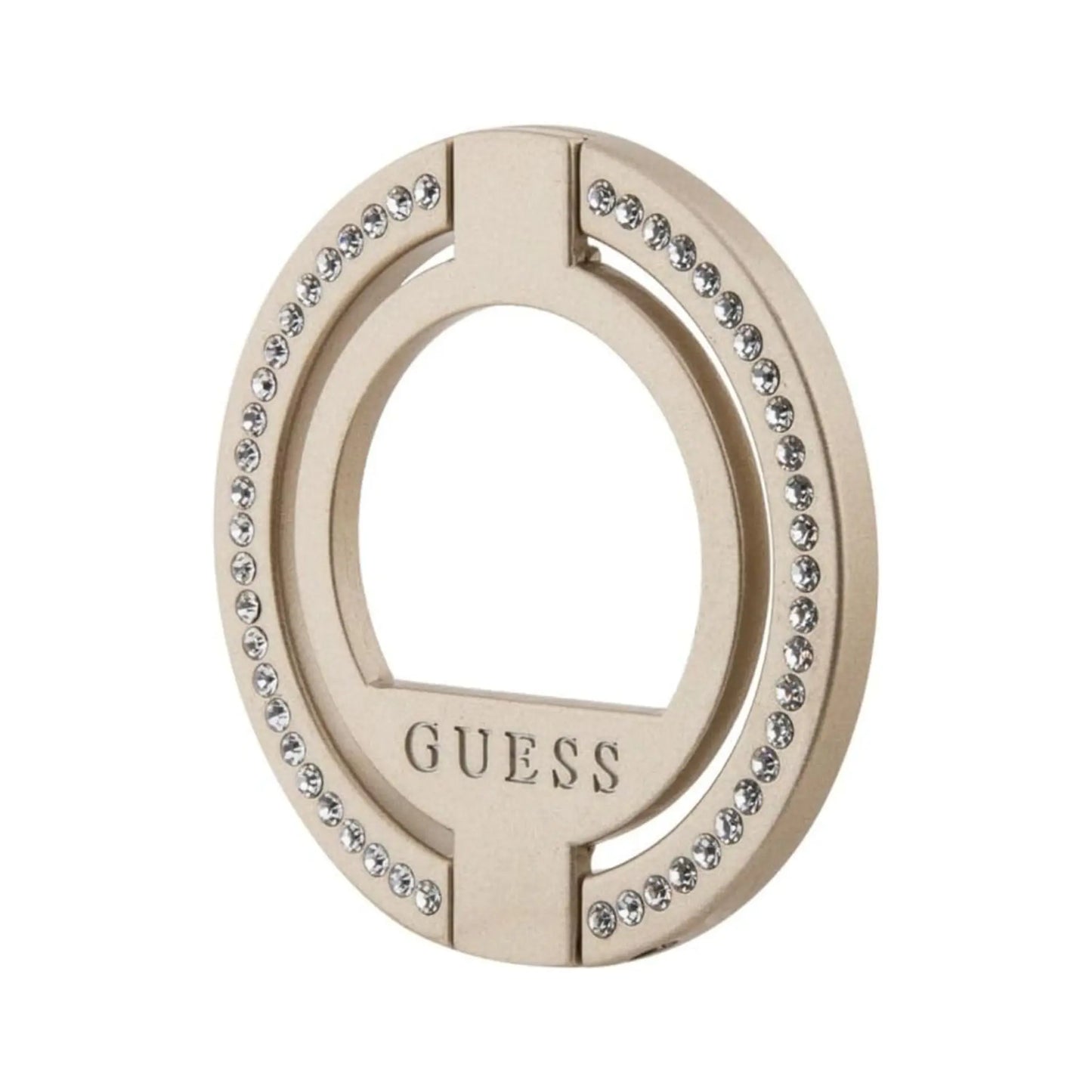 Guess GUMRSALDGD Hülle Ringständer Strass Gold Für Magsafe