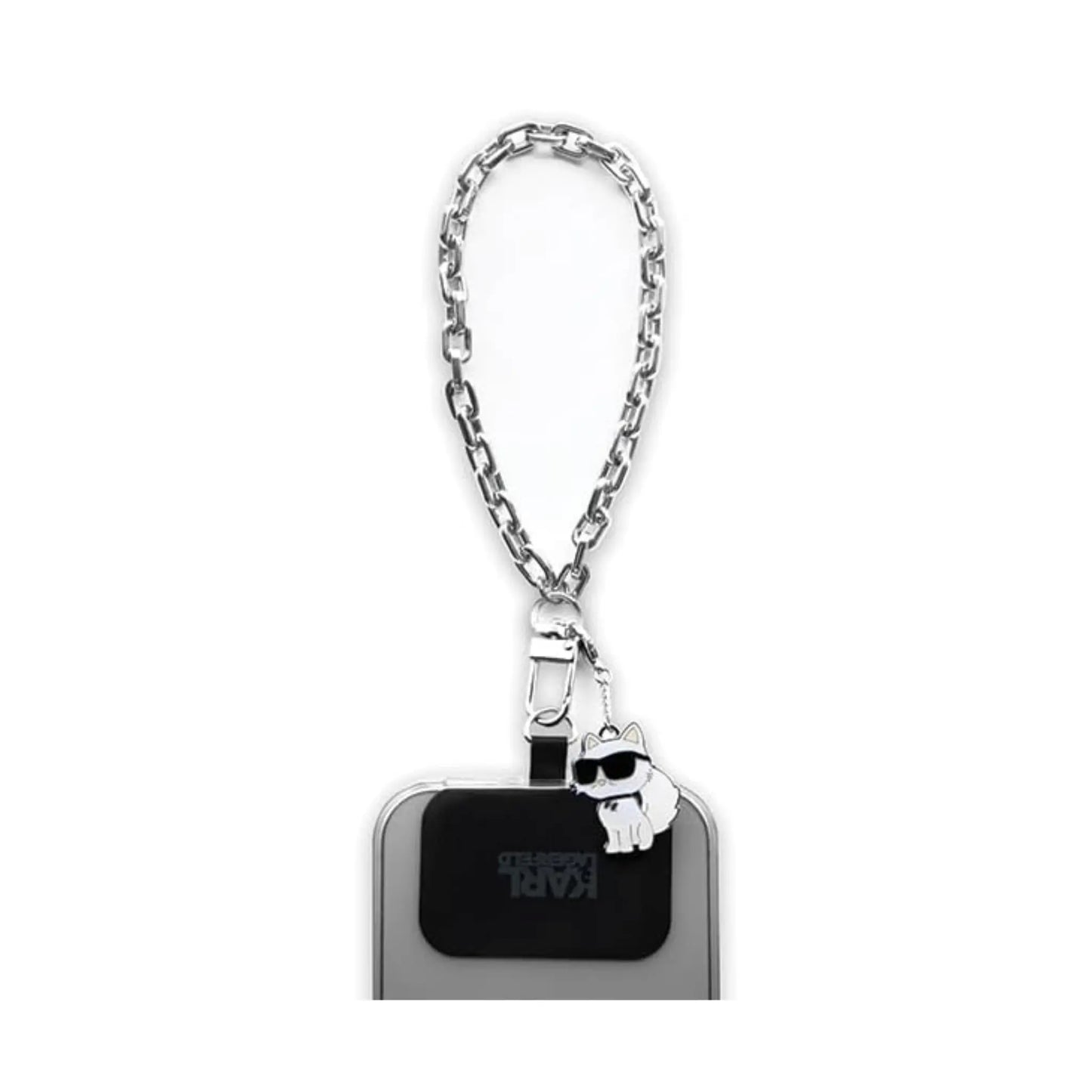 Karl Lagerfeld Choupette Telefon-Anhänger - Silber