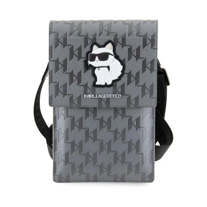 Karl Lagerfeld Saffiano Monogramm Choupette Tasche KLWBSAKHPCG - Grau