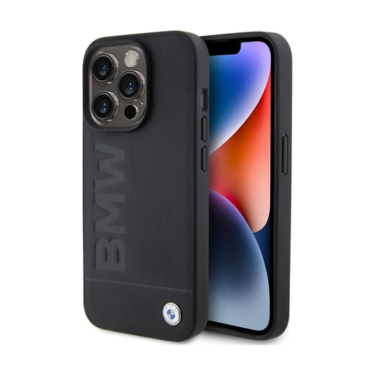 BMW BMHCP15LSLLBK Leather Case, Schwarz – iPhone 15 Pro