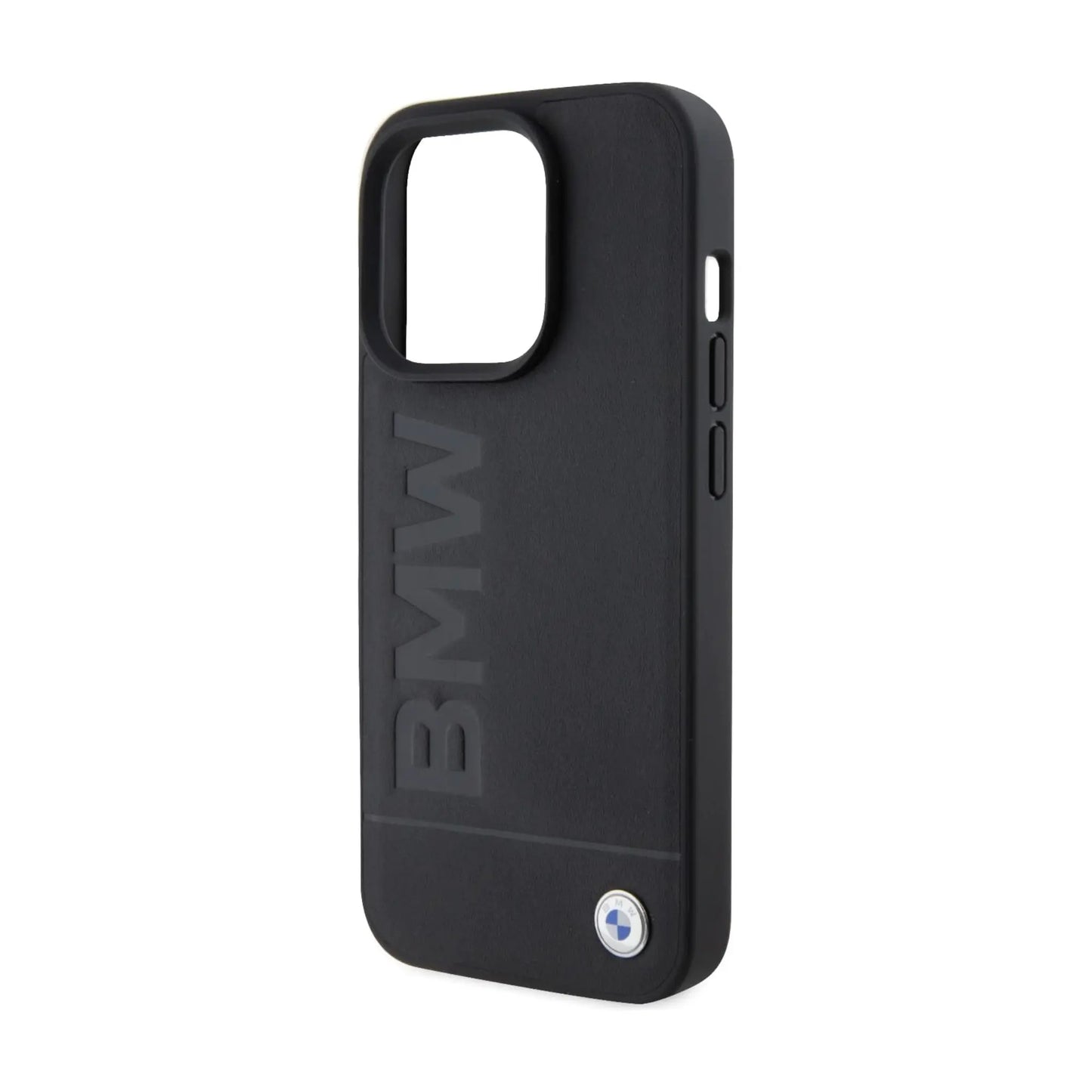 BMW BMHCP15LSLLBK Leather Case, Schwarz – iPhone 15 Pro