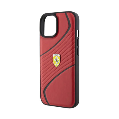 Ferrari Twist Metal Case, Rot – iPhone 15