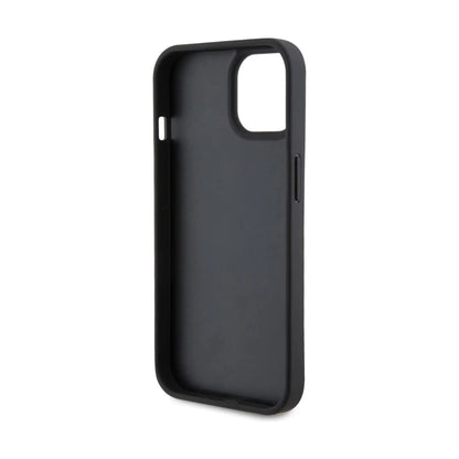 Ferrari Hülle Twist Metal Logo Schwarz – iPhone 15