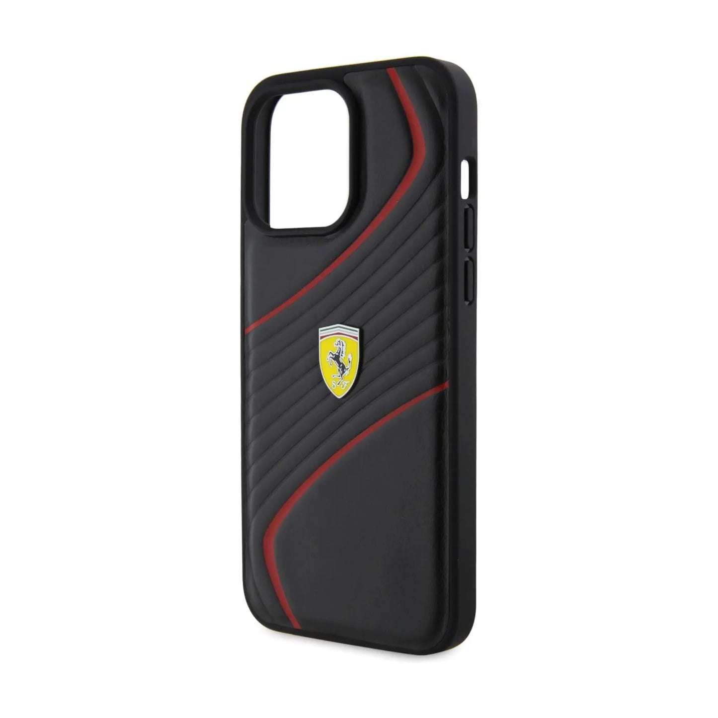 Ferrari Twist Metal Case, Schwarz – iPhone 15 Pro Max