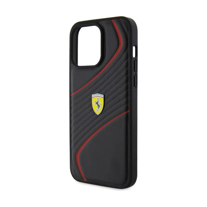 Ferrari Twist Metal Case, Schwarz – iPhone 15 Pro Max