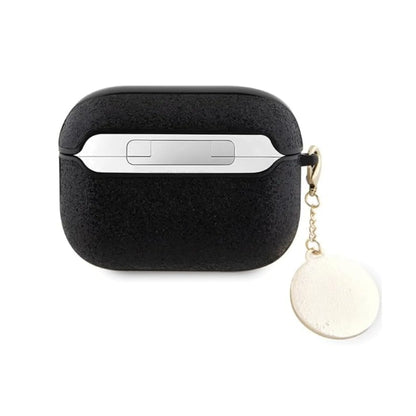 Guess GUAP2PGEHCDK Hülle Glitzer Herz Charm Schwarz - AirPods Pro 2