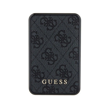 Guess Powerbank GUPB10DP4GEGK 10000mAh 18W 4G Leder Metall Logo - Schwarz