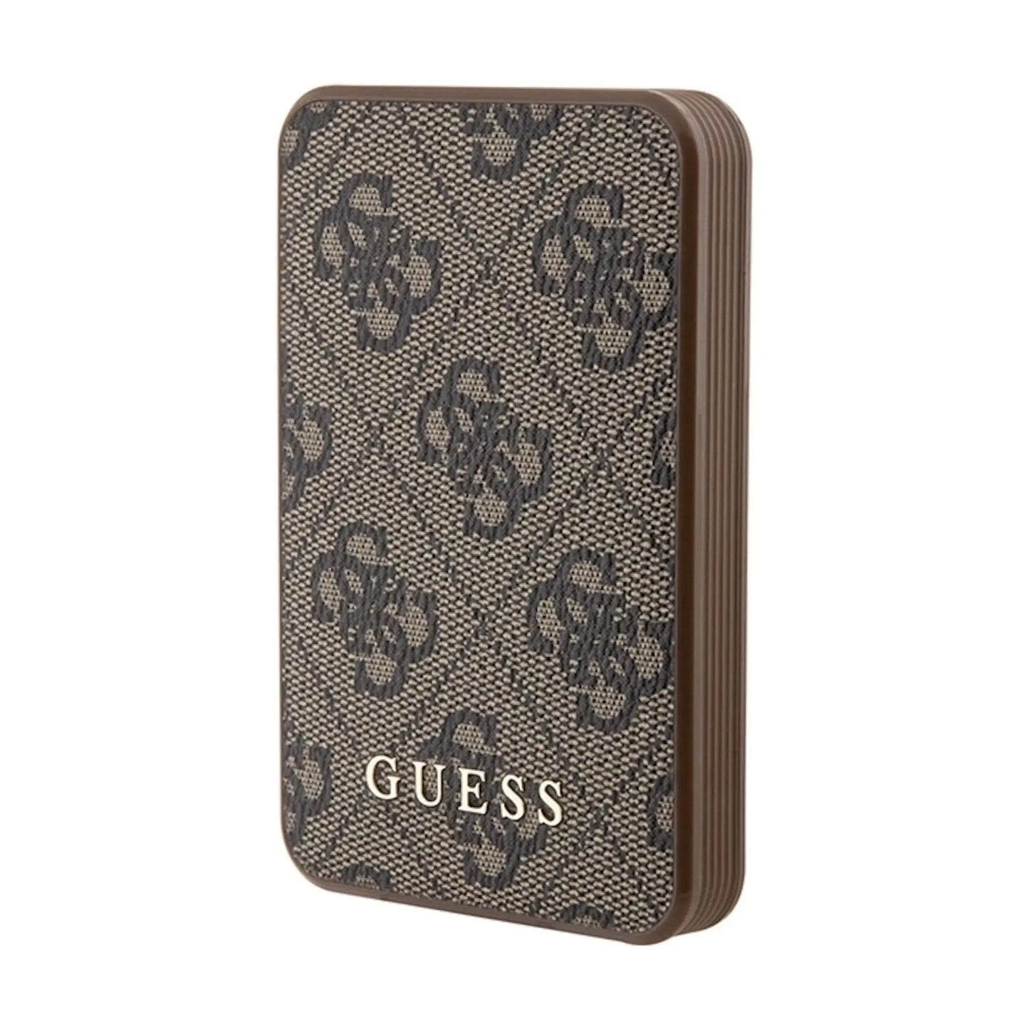 Guess Powerbank GUPB5LP4GEGW 5000mAh 15W 4G Leder Metall Logo - Braun