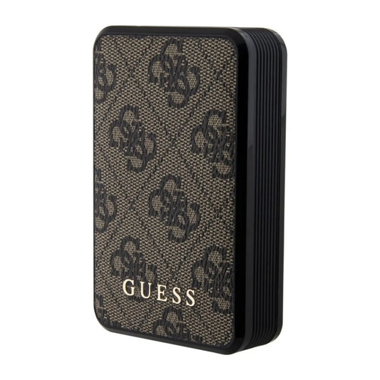 Guess Powerbank GUPB10DP4GEGW 10000mAh 18W 4G Leder Metall Logo - Braun
