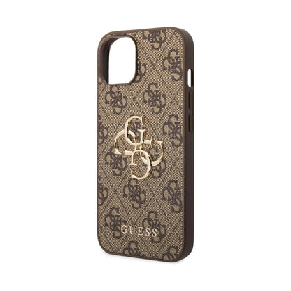 Guess Hülle 4G Big Metal Logo Braun - iPhone 15