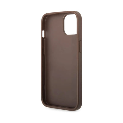 Guess Hülle 4G Big Metal Logo Braun - iPhone 15