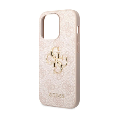 Guess 4G Metal Logo Case, Pink - iPhone 15 Pro