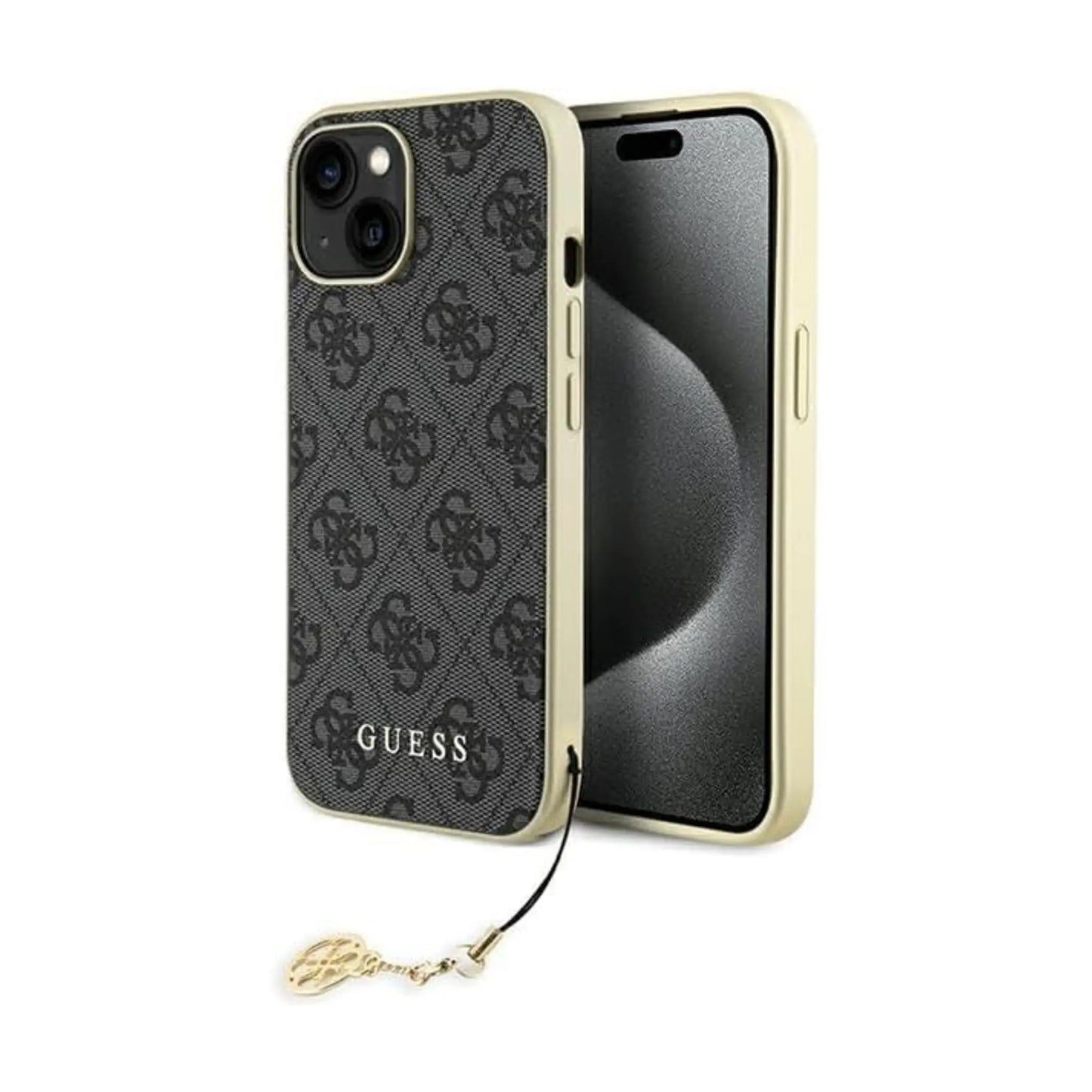 Guess Hülle 4G Charms Collection Grau - iPhone 15