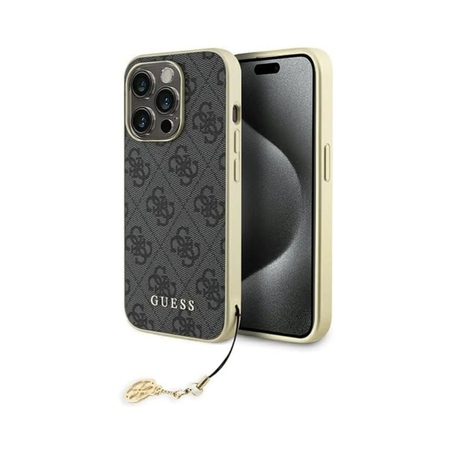 Guess Hülle 4G Charms Collection Grau - iPhone 15 Pro