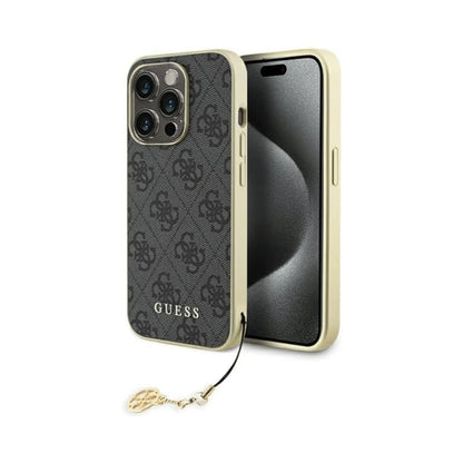 Guess Hülle 4G Charms Collection Grau - iPhone 15 Pro