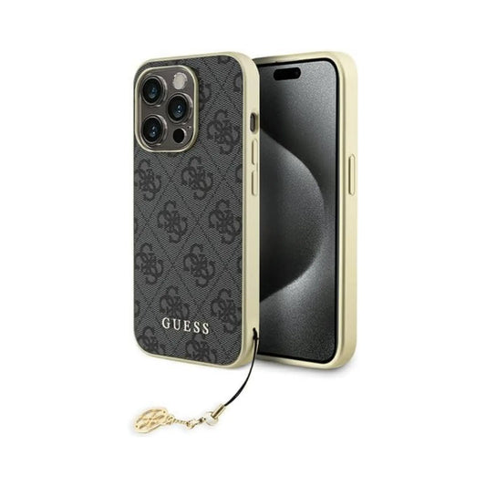 Guess Hülle 4G Charms Collection Grau - iPhone 15 Pro