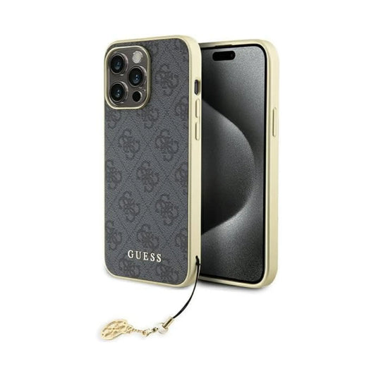 Guess Hülle 4G Charms Kollektion Grau - iPhone 15 Pro Max