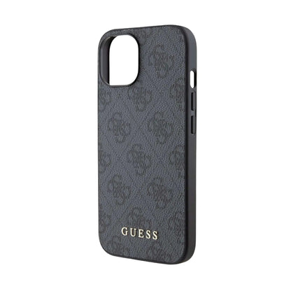 Guess Hülle 4G Metal Logo Gold Grau – iPhone 15 Plus