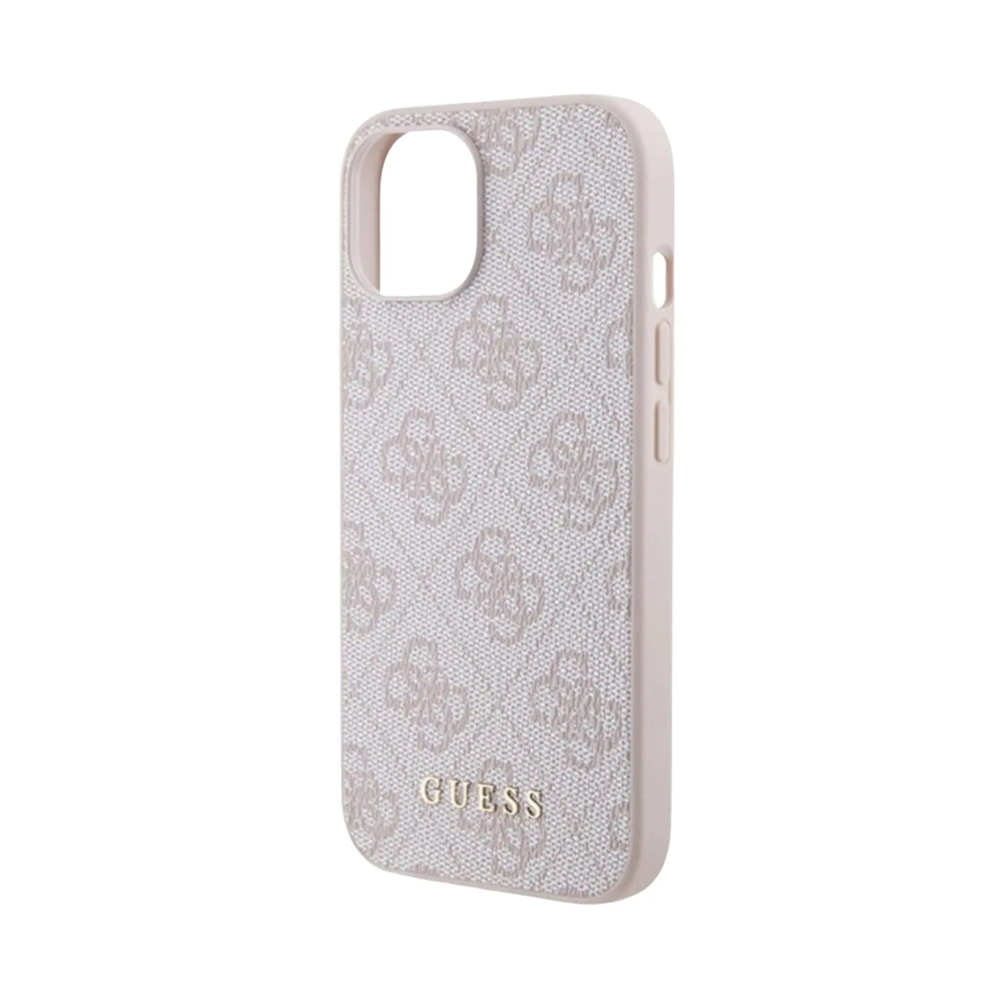 Guess Hülle GUHCP15SG4GFPI 4G Metal Gold Logo Rosa – iPhone 15