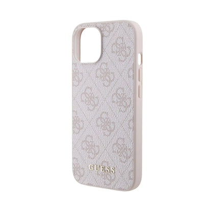 Guess Hülle GUHCP15SG4GFPI 4G Metal Gold Logo Rosa – iPhone 15