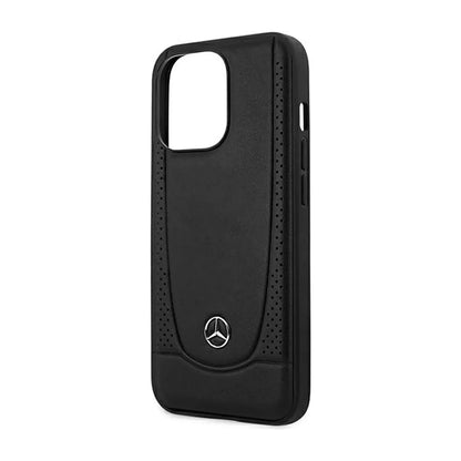 Mercedes Hülle Leather Star Logo Schwarz – iPhone 15 Pro Max
