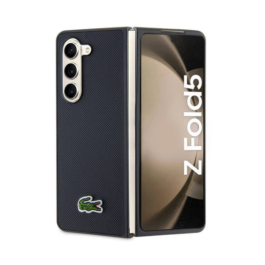 Lacoste Hülle PU-Rückseite Pike-Muster Navy – Galaxy Z Fold 5